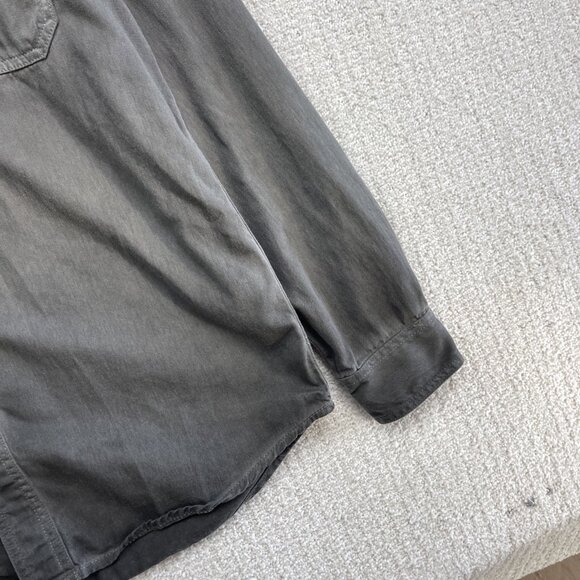 Y2K Harley-Davidson Men’s Gray Denim Button Shirt Embroidered Logo Patches Read - Picture 4 of 15